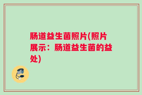 肠道益生菌照片(照片展示:肠道益生菌的益处) 肠道益生菌照片(照片展示:肠道益生菌的益处)