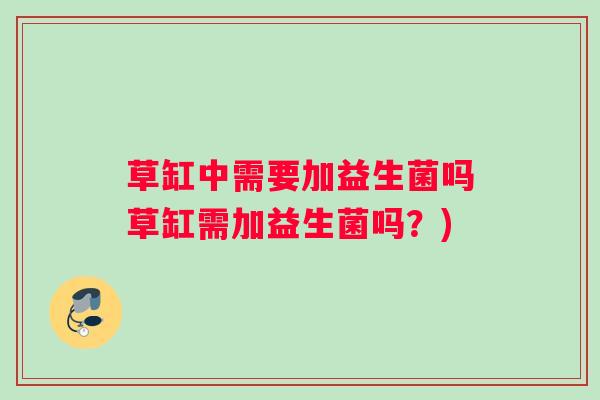 草缸中需要加益生菌吗草缸需加益生菌吗?) 草缸中需要加益生菌吗草缸需加益生菌吗?)