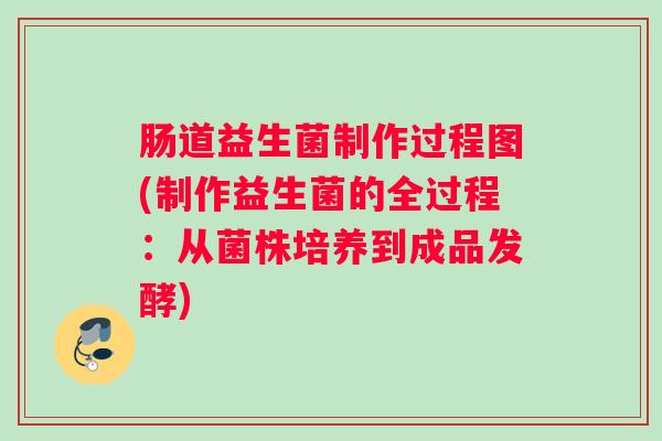 肠道益生菌制作过程图(制作益生菌的全过程：从菌株培养到成品发酵)