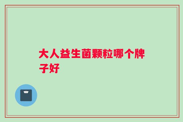 大人益生菌颗粒哪个牌子好