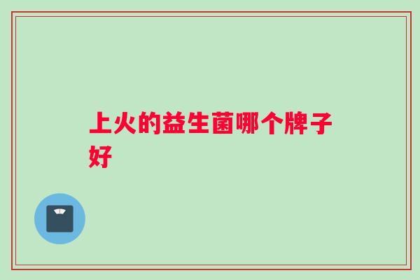 上火的益生菌哪个牌子好
