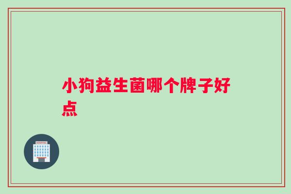 小狗益生菌哪个牌子好点