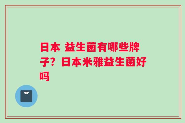 日本 益生菌有哪些牌子？日本米雅益生菌好吗