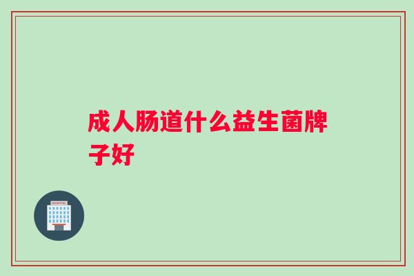 成人肠道什么益生菌牌子好