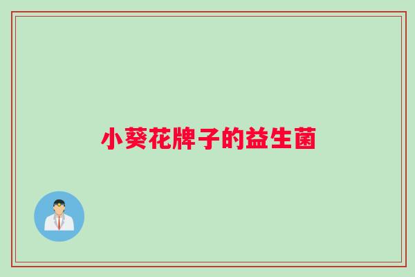 小葵花牌子的益生菌