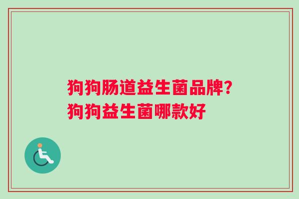 狗狗肠道益生菌品牌？狗狗益生菌哪款好