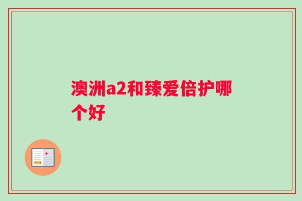澳洲a2和臻爱倍护哪个好