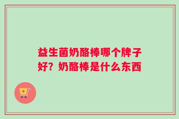 益生菌奶酪棒哪个牌子好？奶酪棒是什么东西