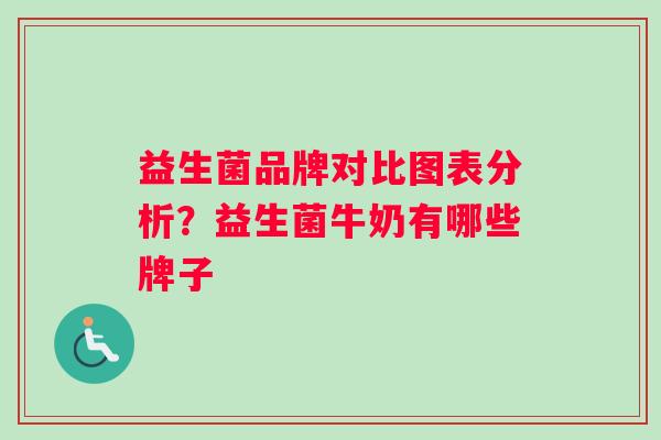 益生菌品牌对比图表分析？益生菌牛奶有哪些牌子
