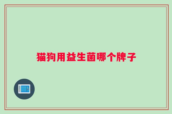 猫狗用益生菌哪个牌子