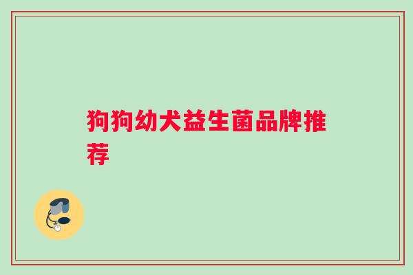 狗狗幼犬益生菌品牌推荐