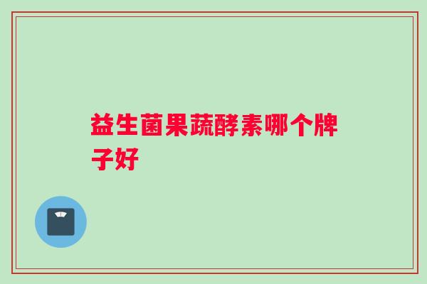 益生菌果蔬酵素哪个牌子好