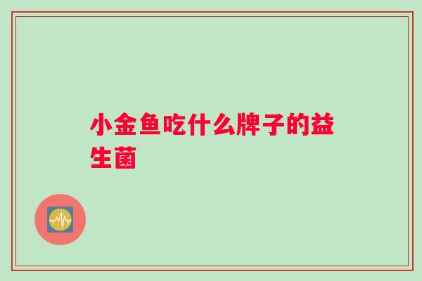 小金鱼吃什么牌子的益生菌 小金鱼吃什么牌子的益生菌