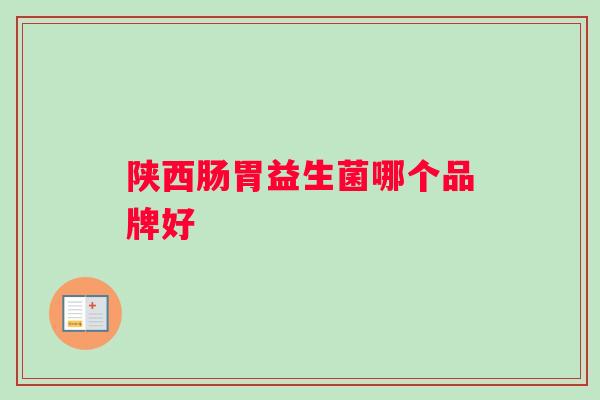 陕西肠胃益生菌哪个品牌好