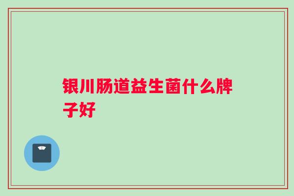 银川肠道益生菌什么牌子好