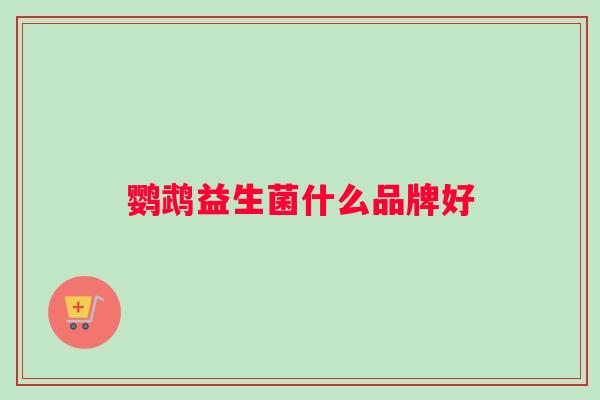 鹦鹉益生菌什么品牌好