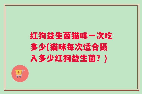 红狗益生菌猫咪一次吃多少(猫咪每次适合摄入多少红狗益生菌？)