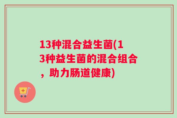 13种混合益生菌(13种益生菌的混合组合，助力肠道健康)
