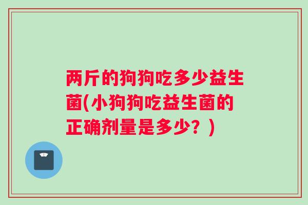 两斤的狗狗吃多少益生菌(小狗狗吃益生菌的正确剂量是多少？)