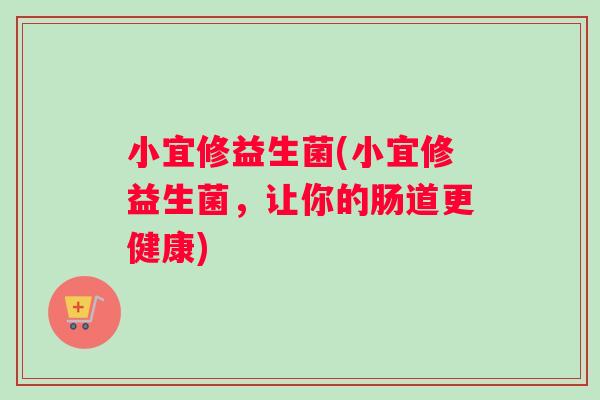 小宜修益生菌(小宜修益生菌，让你的肠道更健康)