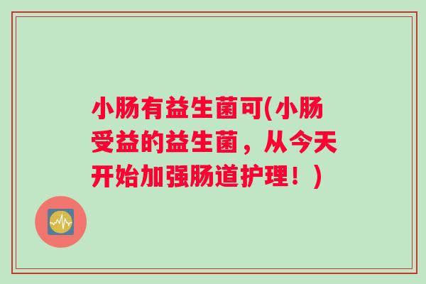 小肠有益生菌可(小肠受益的益生菌,从今天开始加强肠道护理!) 小肠有益生菌可(小肠受益的益生菌,从今天开始加强肠道护理!)