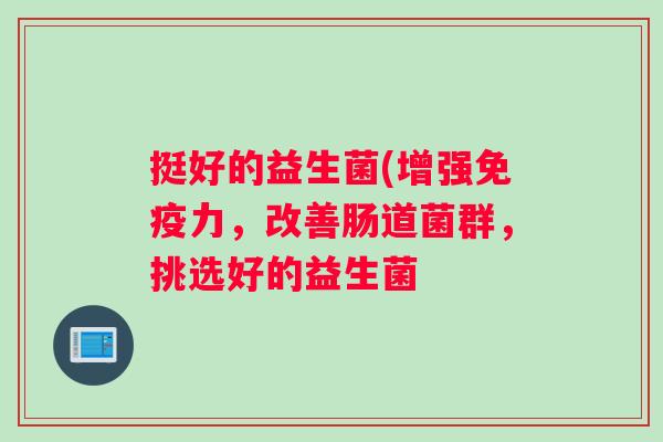 挺好的益生菌(增强免疫力，改善肠道菌群，挑选好的益生菌
