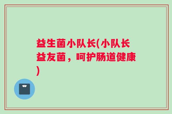 益生菌小队长(小队长益友菌，呵护肠道健康)