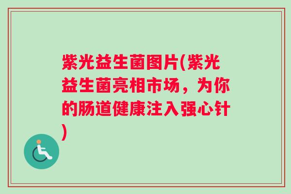 紫光益生菌图片(紫光益生菌亮相市场，为你的肠道健康注入强心针)