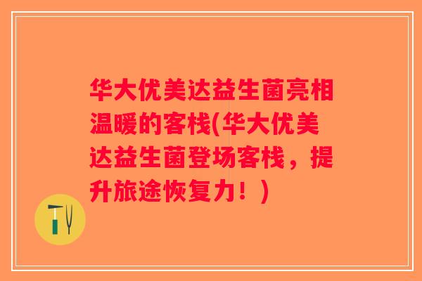华大优美达益生菌亮相温暖的客栈(华大优美达益生菌登场客栈，提升旅途恢复力！)