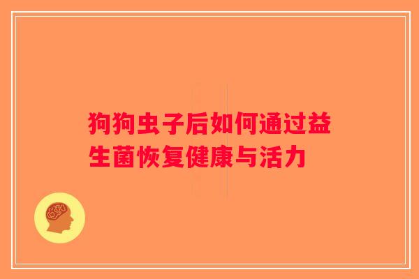 狗狗虫子后如何通过益生菌恢复健康与活力