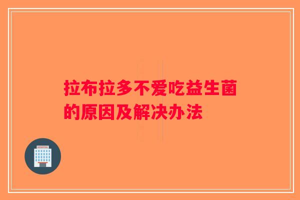 拉布拉多不爱吃益生菌的原因及解决办法