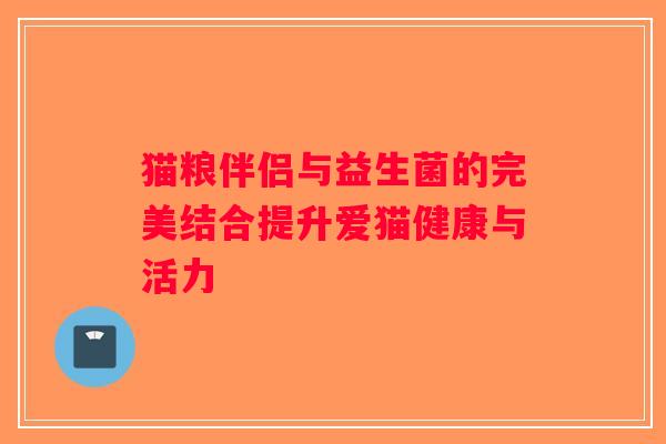 猫粮伴侣与益生菌的完美结合提升爱猫健康与活力