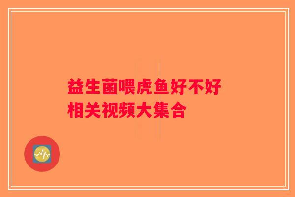 益生菌喂虎鱼好不好 相关视频大集合 益生菌喂虎鱼好不好 相关视频大集合