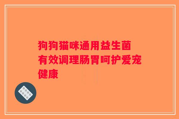 狗狗猫咪通用益生菌 有效调理肠胃呵护爱宠健康