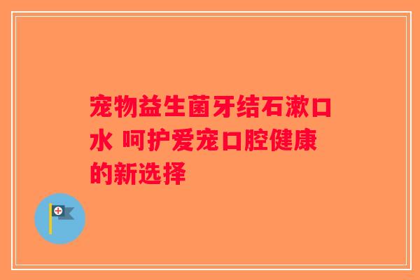 宠物益生菌牙结石漱口水 呵护爱宠口腔健康的新选择