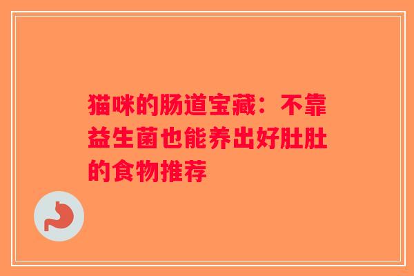 猫咪的肠道宝藏:不靠益生菌也能养出好肚肚的食物推荐 猫咪的肠道宝藏:不靠益生菌也能养出好肚肚的食物推荐