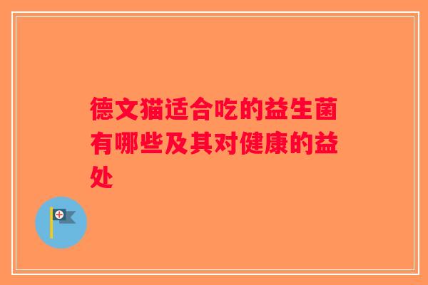 德文猫适合吃的益生菌有哪些及其对健康的益处