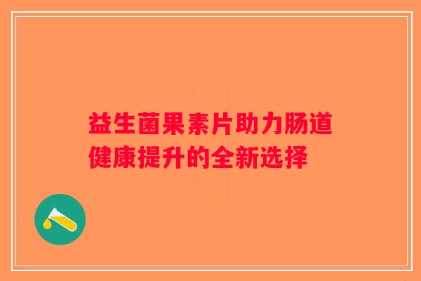 益生菌果素片助力肠道健康提升的全新选择 益生菌果素片助力肠道健康提升的全新选择